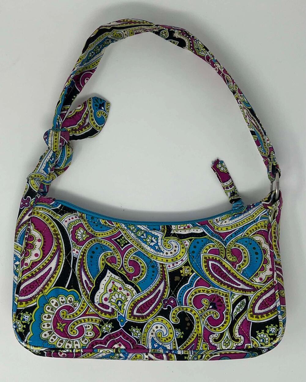 Vera Bradley Silk Zoe Shoulder Crescent Bag Casual Chic Pre-Owned
